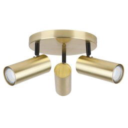 Candellux Mosadzné stropné svietidlo Colly pre žiarovku 3x GU10 s guľatou základňou 98-01726