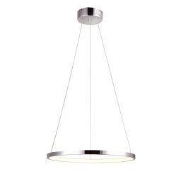 Candellux Chrómové závesné LED svietidlo Lune okrúhly 29cm 18W 31-64592
