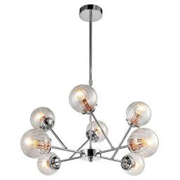 Candellux Chrómový závesný luster Best pre žiarovku 8x E14 38-67289