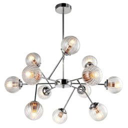 Candellux Chrómový závesný luster Best pre žiarovku 12x E14 30-64806