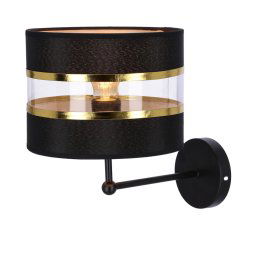 Candellux Čierno-zlaté nástenné svietidlo Andy pre žiarovku E27 21-06134