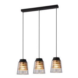 Candellux Čierno-zlatý závesný luster Fresno pre žiarovku 3x E27 33-78094