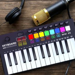 Digitálne piano Elektronické - 25 klávesov MIDI + 8 podložiek bubny - digitalny klavir elektronický