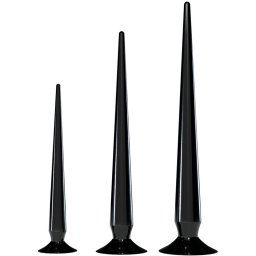 Super Long Flexible Butt Plug Black (3ks)