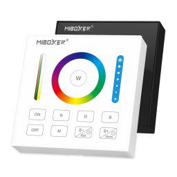 LED Solution Mi-Light RF Nástenný diaľkový ovládač pre RGB+RGBW+CCT LED pásiky, 1-kanálový Farebný variant pätice: Biela B0
