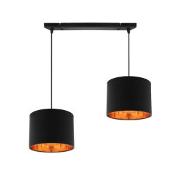 Candellux Čierno-medený závesný luster Candida pre žiarovku 2x E27 32-00712