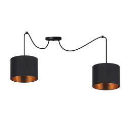 Candellux Čierno-medený závesný decentrálny luster Candida pre žiarovku 2x E27 32-00842