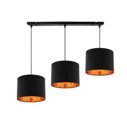 LED Solution Čierno-medený závesný luster Candida pre žiarovku 3x E27 33-00736