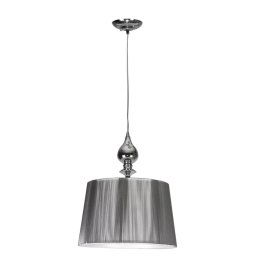Candellux Strieborný závesný luster Gillenia pre žiarovku E27 31-07155