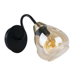 Candellux Čierno-zlaté nástenné svietidlo Unica pre žiarovku E27 21-00866