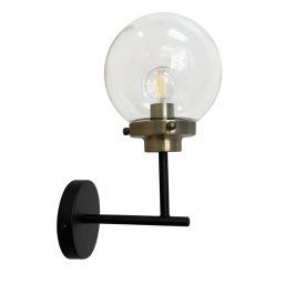 Candellux Čierno-patinové nástenné svietidlo Lens pre žiarovku E14 21-01283