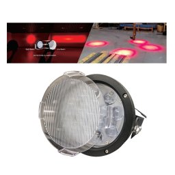 Bezpečnostné svetlo okrúhle Červené - 60W (12 x 5W) + IP68 krytie vodotesné