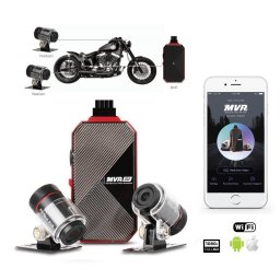 Kamera na motorku (motocykel) duálna (predná + zadná) s Full HD + Wifi + IP69 krytie