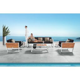 Higold Záhradná zostava HIGOLD II - York Lounge White/Black Olefin