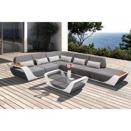 Higold Záhradná rohová zostava HIGOLD - Onda Corner Lounge Sunbrella White/Grey Quick dry foam