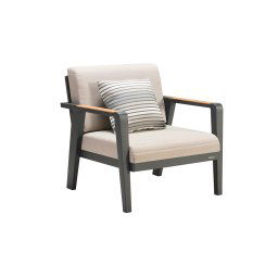 Higold Záhradné kreslo HIGOLD - Emoti Single Sofa Black/Taupe Olefin