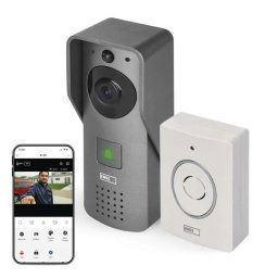 EMOS GoSmart Šedý domový bezdrôtový videozvonček s WiFi H4031