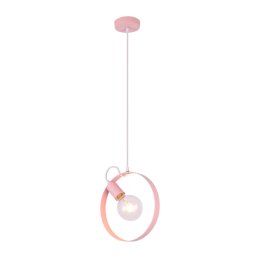 Candellux Ružový závesný luster Nexo Ledea pre žiarovku E27 50101197