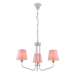 Candellux Ružový závesný luster York Ledea pre žiarovku 3x E14 50203097