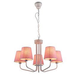 Candellux Ružový závesný luster York Ledea pre žiarovku 5x E14 50205094