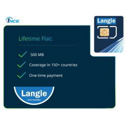 ULTRA LANGIE neobmedzená SIM s 500MB - 2G/3G/4G/LTE pre preklad v 150 krajinách sveta platnosť do 10 rokov