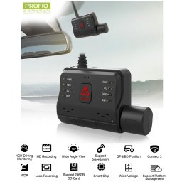 4 kanálový DVR + predná Full HD autokamera + GPS/WIFI/4G + sledovanie v reálnom čase - PROFIO X6