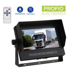 Vodotesný monitor kovový 7" LCD pre lode / jachtu / stroje s krytie (IP68) + 4 vstupy pre VGA kamery