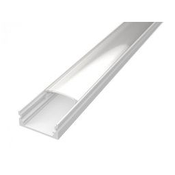 LED Solution Nástenný profil pre LED pásiky N3 biely Vyberte variantu a dĺžku: Profil + Nacvakávacie priehľadný difúzor 1m