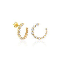 Olivie Strieborné náušnice MOON GOLD 7235
