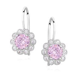 Olivie Detské strieborné náušnice PINK 4398