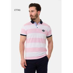 Polokošeľa Cipo & Baxx CT741 white-pink