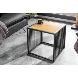 LuxD Dizajnový odkladací stolík Haines 40 cm vzor divý dub