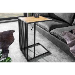 LuxD Dizajnový odkladací stolík Haines 43 cm vzor divý dub