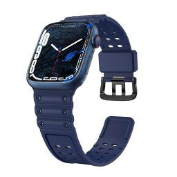 Hurtel Strap Triple remienok pre hodinky Apple Watch SE 1 / 2 / 3 / 8 / 7 / 6 / 5 / 4 / 3 / 2 / 1 (41/40/38mm), modrý