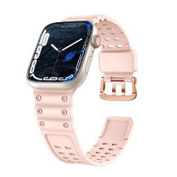 Hurtel Strap Triple remienok pre hodinky Apple Watch SE 1 / 2 / 3 / 8 / 7 / 6 / 5 / 4 / 3 / 2 / 1 (41/40/38mm), ružový