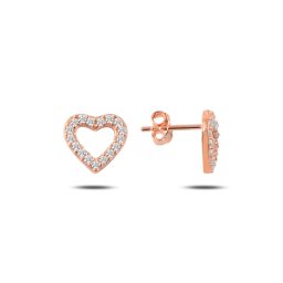Olivie Strieborné náušnice ROSE SRDCE 4285