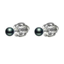 Olivie Strieborné 3mm náušnice TAHITI 7294