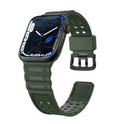 Hurtel Strap Triple remienok pre hodinky Apple Watch SE 1 / 2 / 3 / 8 / 7 / 6 / 5 / 4 / 3 / 2 / 1 (41/40/38mm), zelený