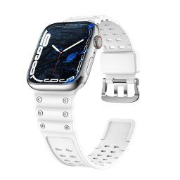 Hurtel Strap Triple remienok pre hodinky Apple Watch SE 1 / 2 / 3 / 8 / 7 / 6 / 5 / 4 / 3 / 2 / 1 (41/40/38mm), biely