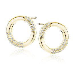Olivie Strieborné náušnice KRUH GOLD 7514