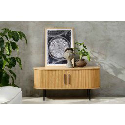 Furniria Dizajnový TV stolík Vasiliy 120 cm prírodný dub
