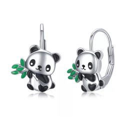 Olivie Strieborné náušnice PANDA 7188