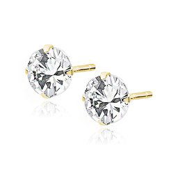 Olivie Strieborné náušnice 6mm GOLD 7549