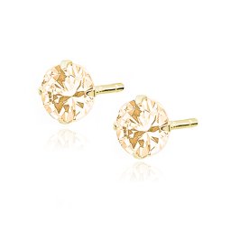 Olivie Strieborné náušnice 5mm CHAMPAGNE 7556