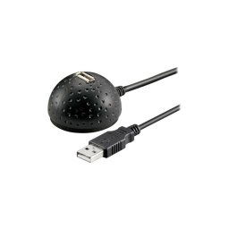 Kabel USB 2.0 GOOBAY prodlužovací s podstavcem na stůl, černý