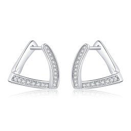 Olivie Geometrické strieborné náušnice 4559