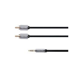Kábel Jack 3.5mm stereo/2x Cinch 1,8m KRUGER & MATZ KM0310