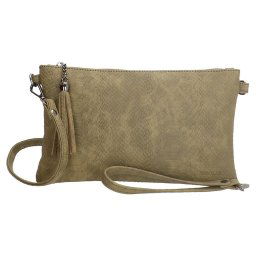 Tmavozelená crossbody kabelka s hadím vzorom „Snake“
