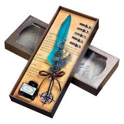 Pero na písanie s pierkom STEAMPUNK + 5 hrotov - Exkluzívny darčekový set