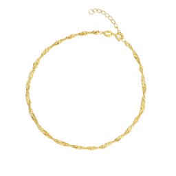 Olivie Strieborná retiazka na nohu 23-26cm SINGAPORE GOLD 7639